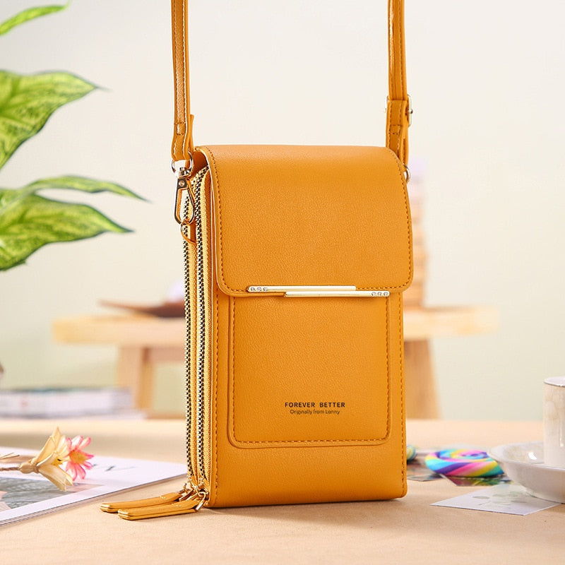 Forever Young Compact Crossbody Phone Wallet – Stylish Multi-Pocket Purse for Women