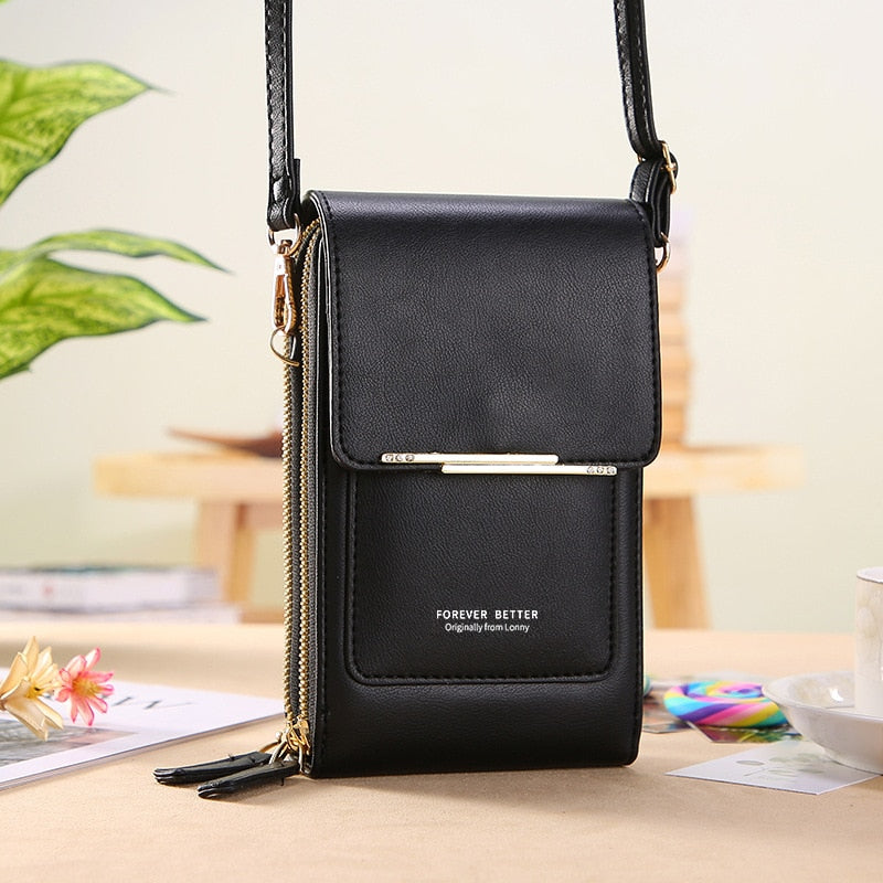 Forever Young Compact Crossbody Phone Wallet – Stylish Multi-Pocket Purse for Women