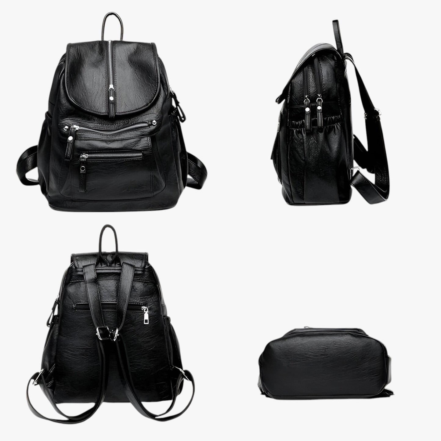 Stylish PU Leather Women's Backpack – Spacious, Waterproof & Comfortable