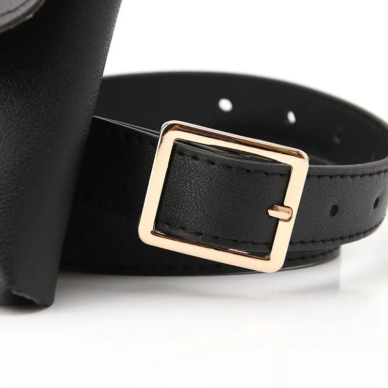 Minimalist Leather Belt Bag / Crossbody Waist Bag — Stylish & Adjustable Design