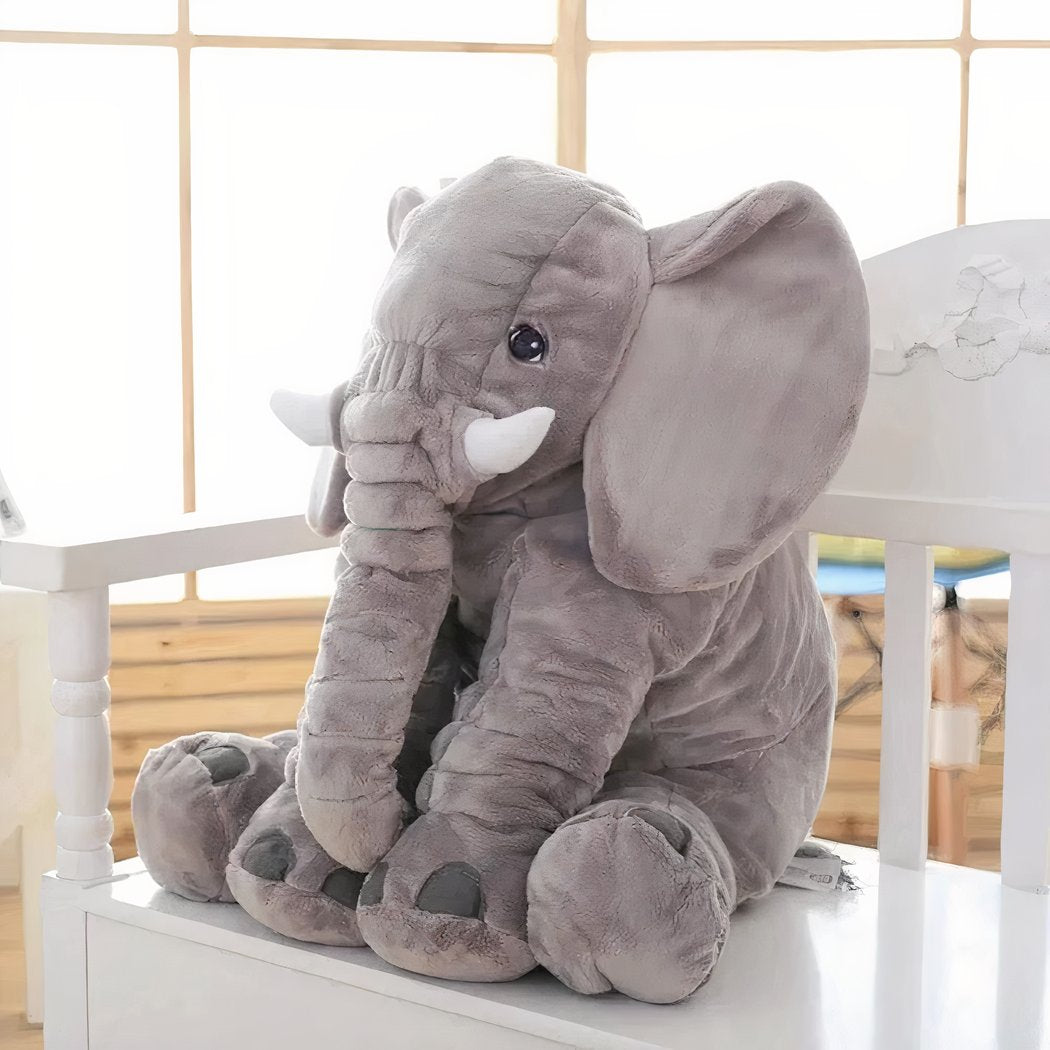 Super Soft Plush Elephant – Cuddly Grey Stuffed Animal Toy, Safe Gift for Babies & Kids