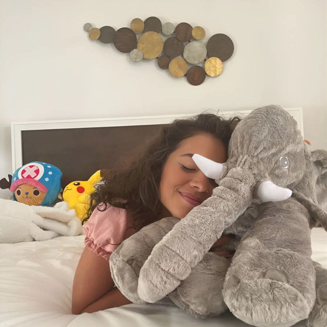 Super Soft Plush Elephant – Cuddly Grey Stuffed Animal Toy, Safe Gift for Babies & Kids