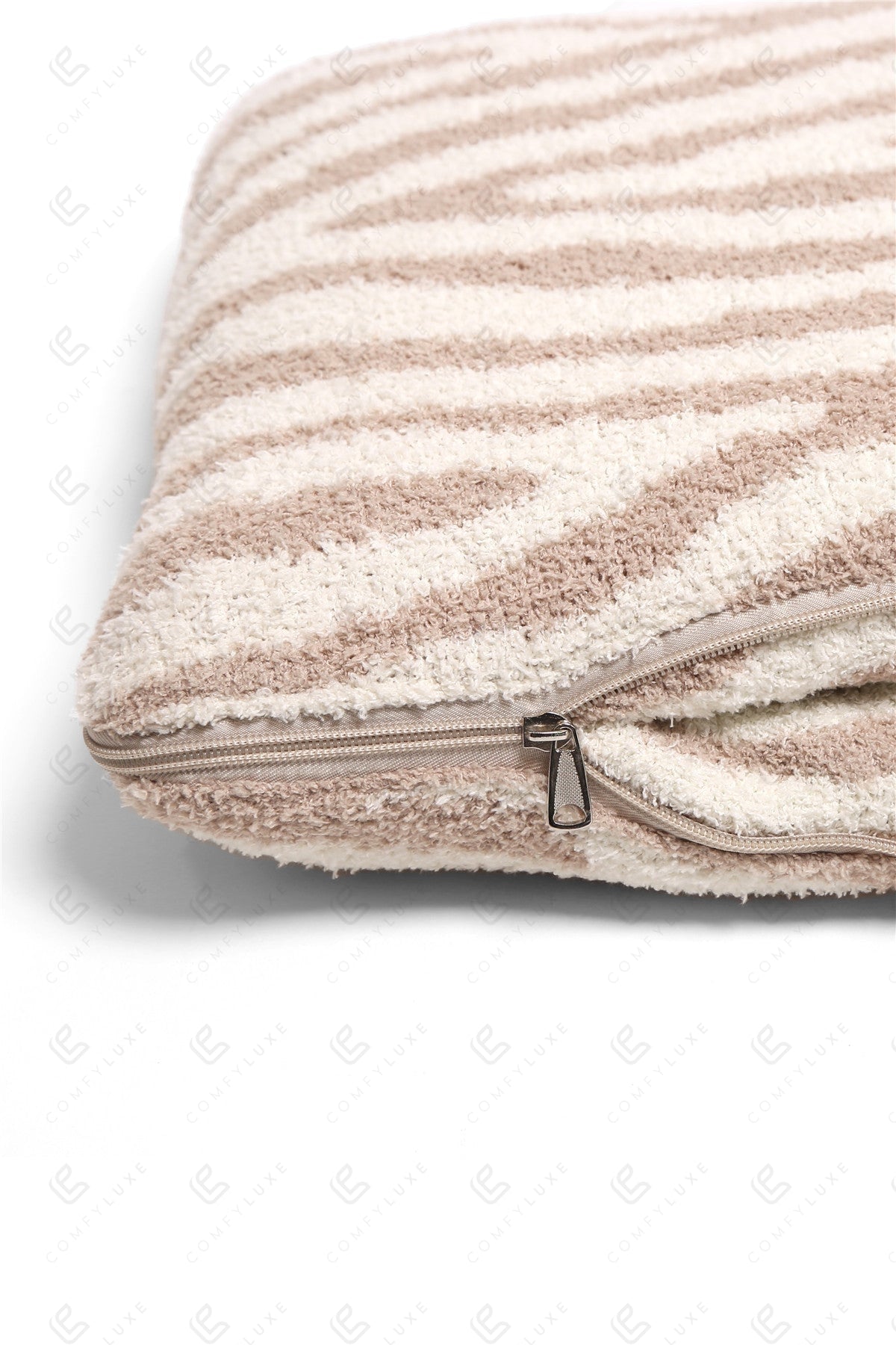 Zebra Print 2-in-1 Throw Blanket & Pillow – Ultra-Soft Microfiber, Beige Safari Design