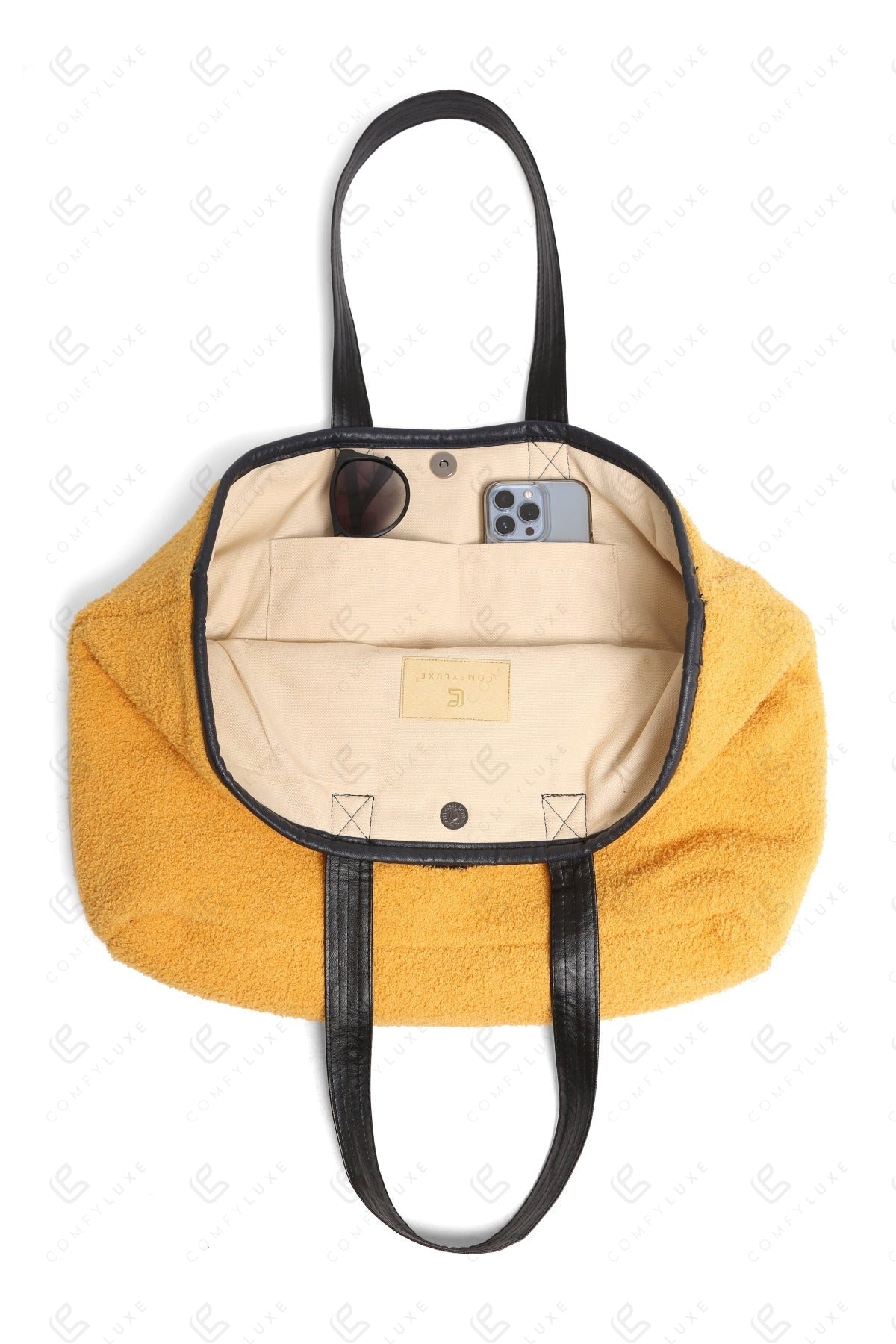 Happy Face Tote Bag – Spacious & Soft Smiley Print Shopper