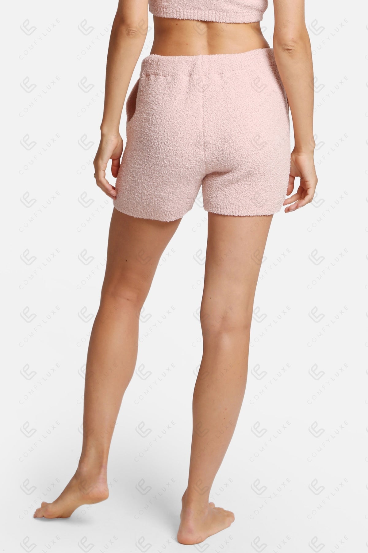 Smiley Print Women’s Lounge Shorts – Cozy Drawstring Loungewear with Pockets