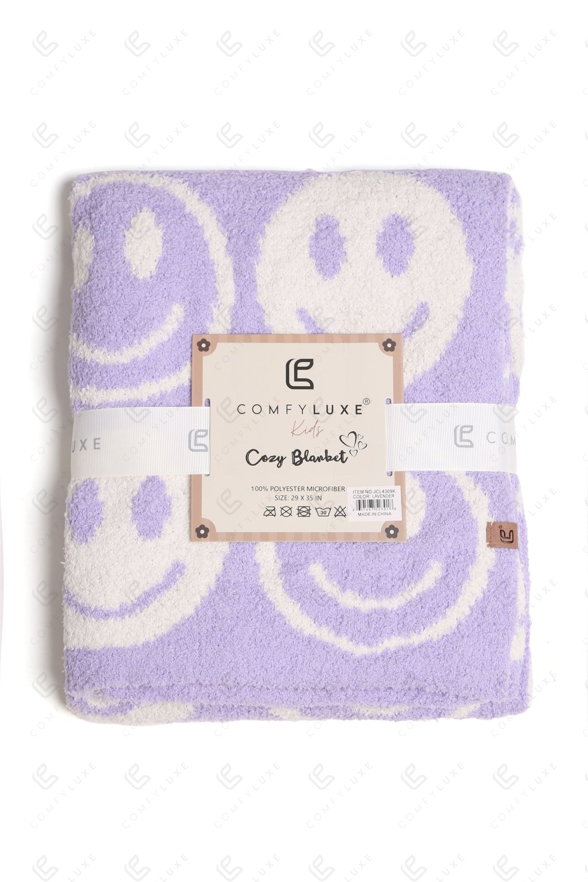 Kids Smiley Face Fleece Blanket – Ultra-Soft Microfiber Throw for Toddlers & Children Cozy & Colorful Bedding for Nursery, Playroom & Travel