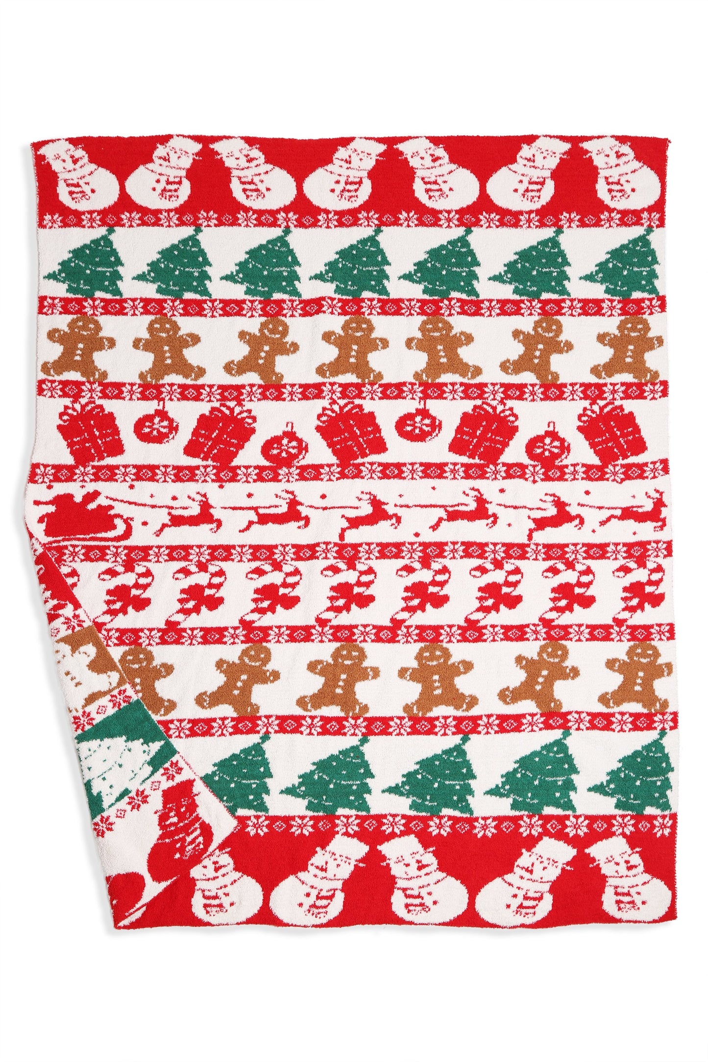Luxury Christmas Fleece Throw Blanket – Ultra-Soft Plaid Holiday Throw, 50x60 Inch