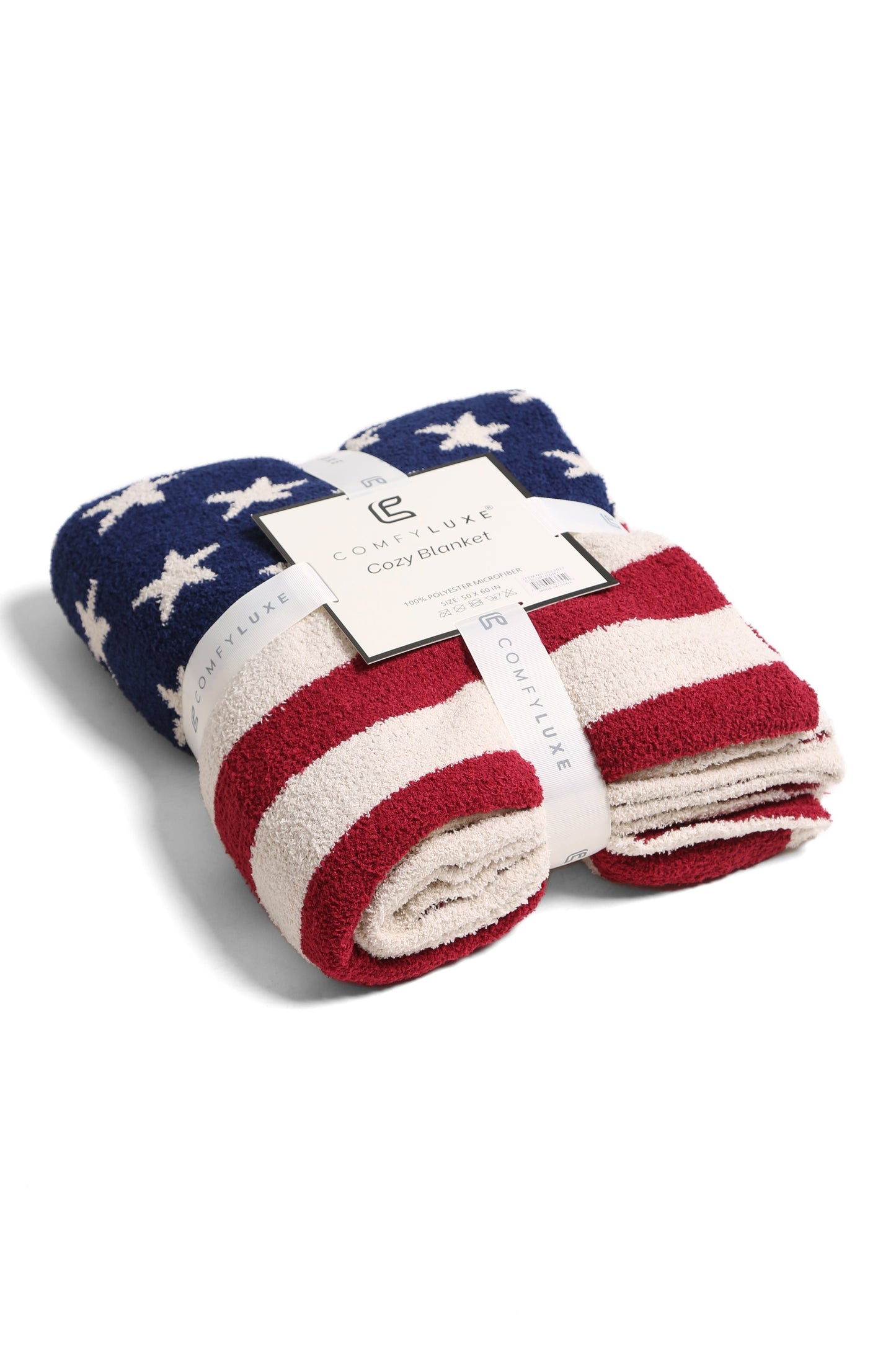 Patriotic American Flag Fleece Throw Blanket