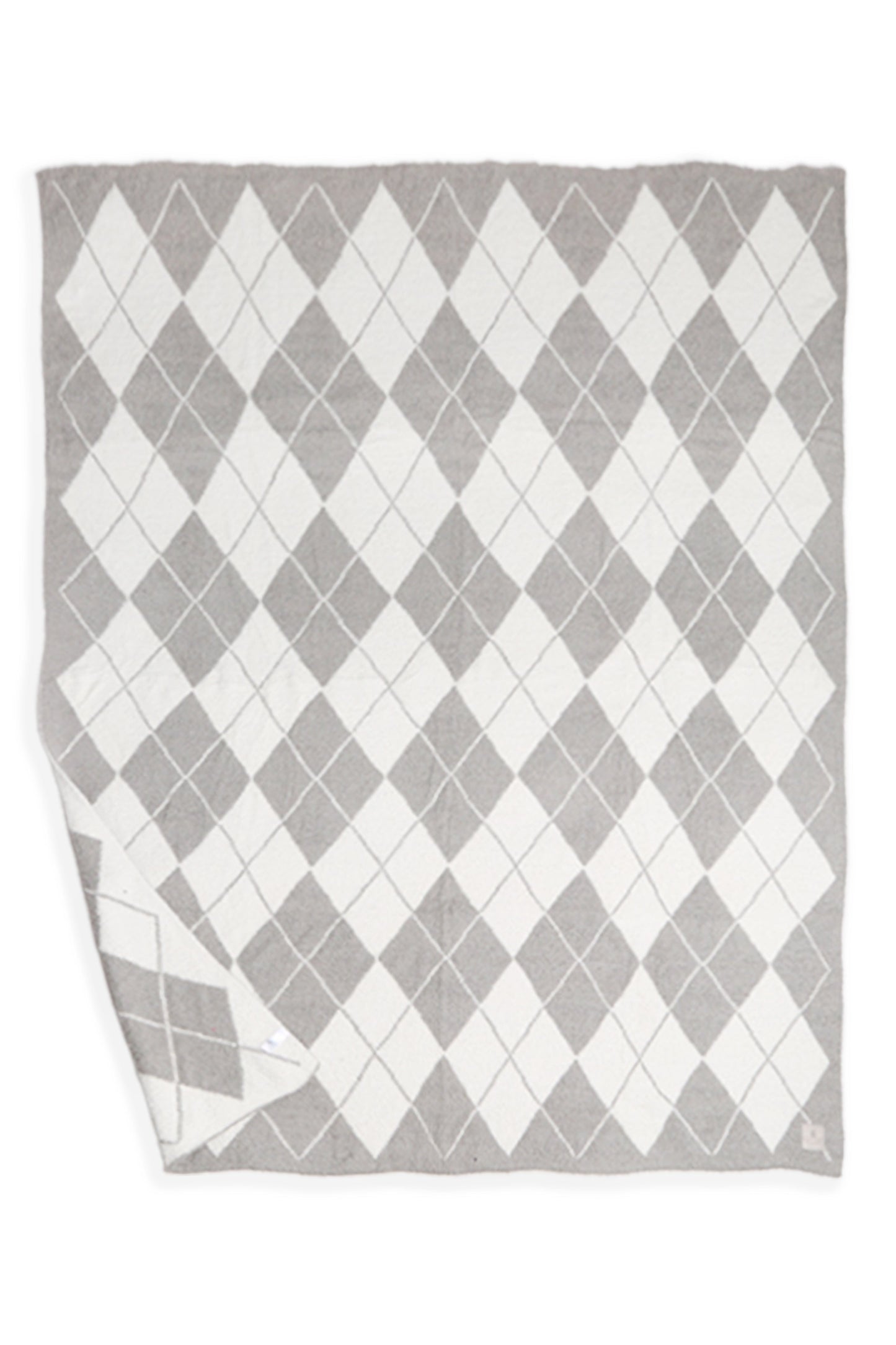 Luxe Argyle Plaid Throw Blanket – Ultra-Soft Microfiber Home Decor Accent (50” x 60”) – Beige, Black, Blue, Gray, Pink/Green, Red