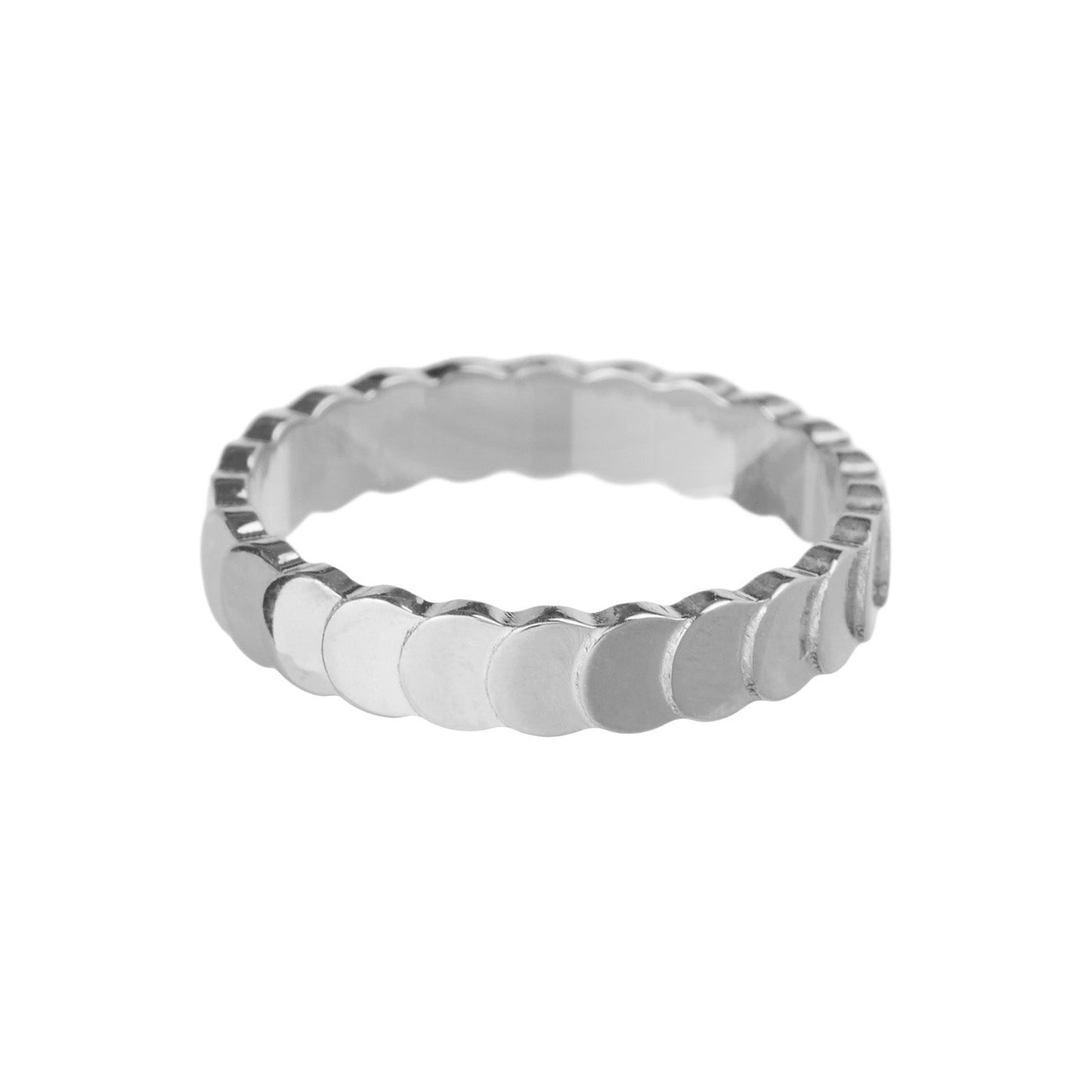 Minimalist Gold Disc Ring – Stackable Dainty Gold Ring for Women
