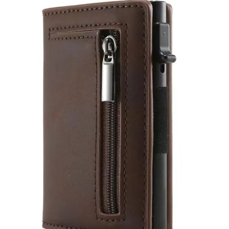 Premium RFID Wallet with Zipper Pocket – Compact & Anti-Skim Protection