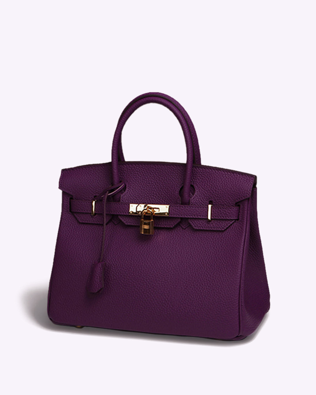 Iconic Vegan Leather Handbag – Timeless Design with Gold Accents