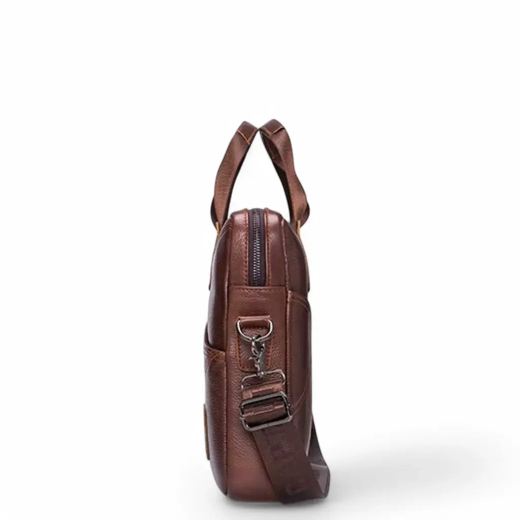 Premium Brown Leather Laptop Bag – Stylish & Durable Briefcase for Men and Women