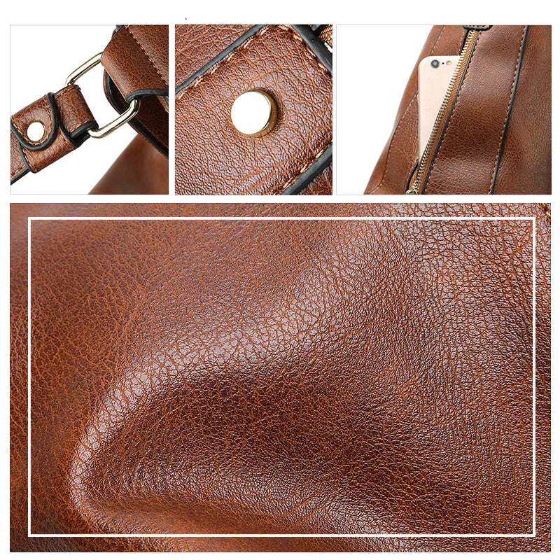 Spacious Luxe Vegan Leather Shoulder Bag – Comfortable Daily Tote with Multiple Pockets