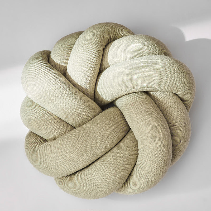 SnugKnot Cotton Knot Pillow – Handmade Decorative Throw Cushion for Sofa, Bed & Nursery