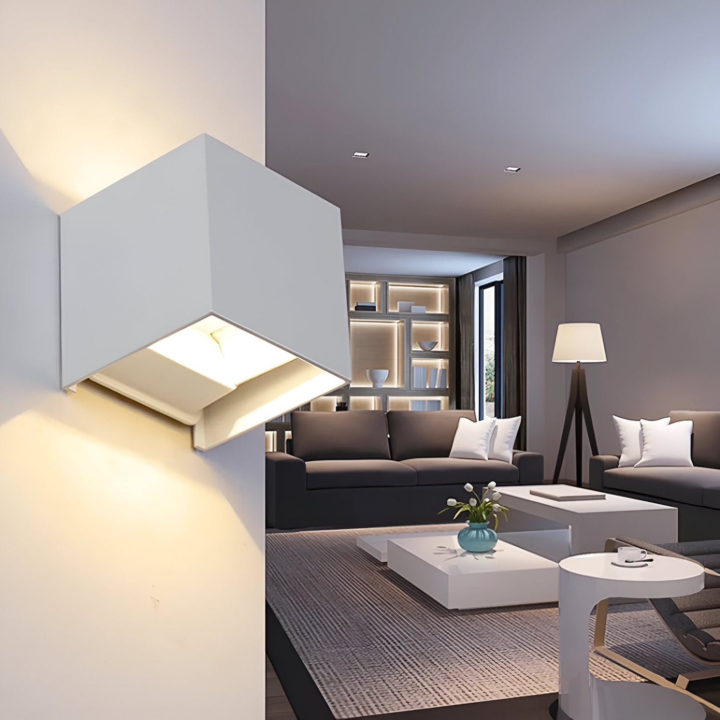 Modern Rechargeable LED Wall Sconce – Up & Down Lighting for Living Room, Hallway, and Bedroom
