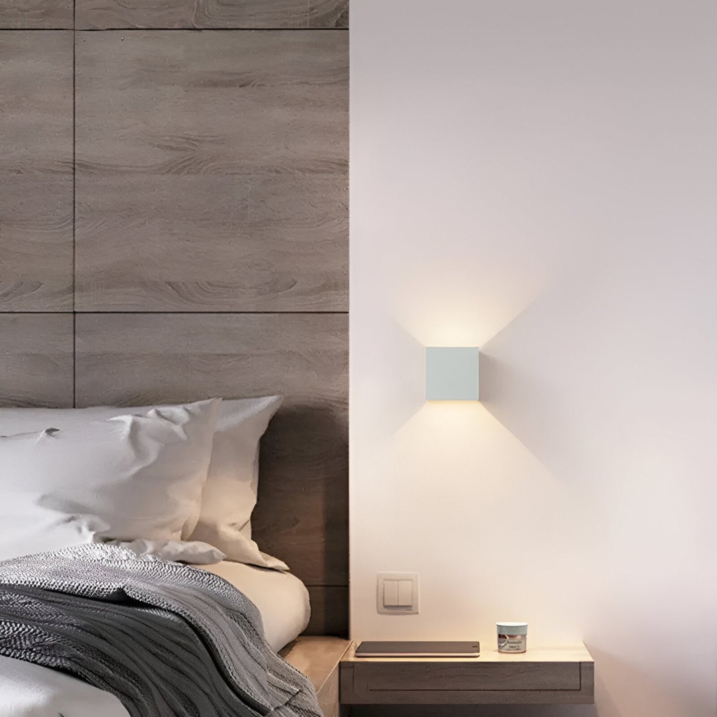 Modern Rechargeable LED Wall Sconce – Up & Down Lighting for Living Room, Hallway, and Bedroom