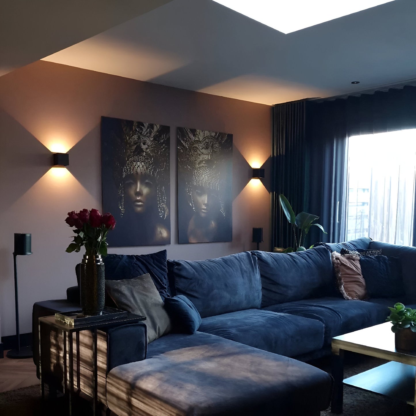 Modern Rechargeable LED Wall Sconce – Up & Down Lighting for Living Room, Hallway, and Bedroom