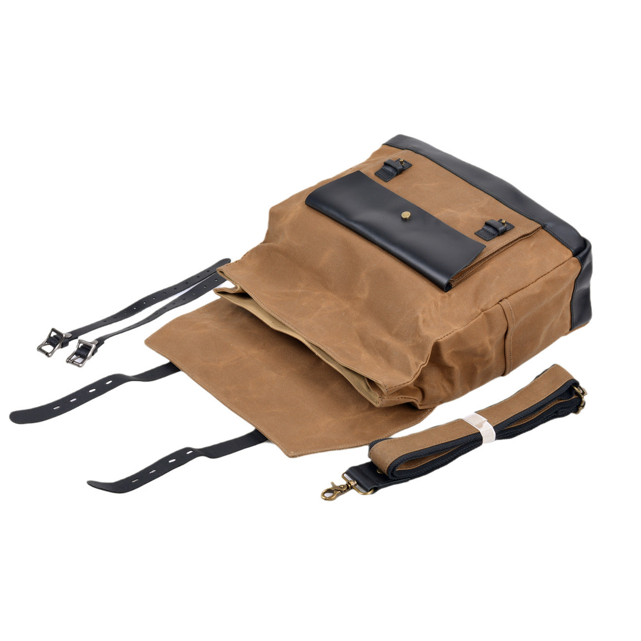 Vintage Motorcycle & Bicycle Bag – Water-Resistant Double Pannier with Leather Accents