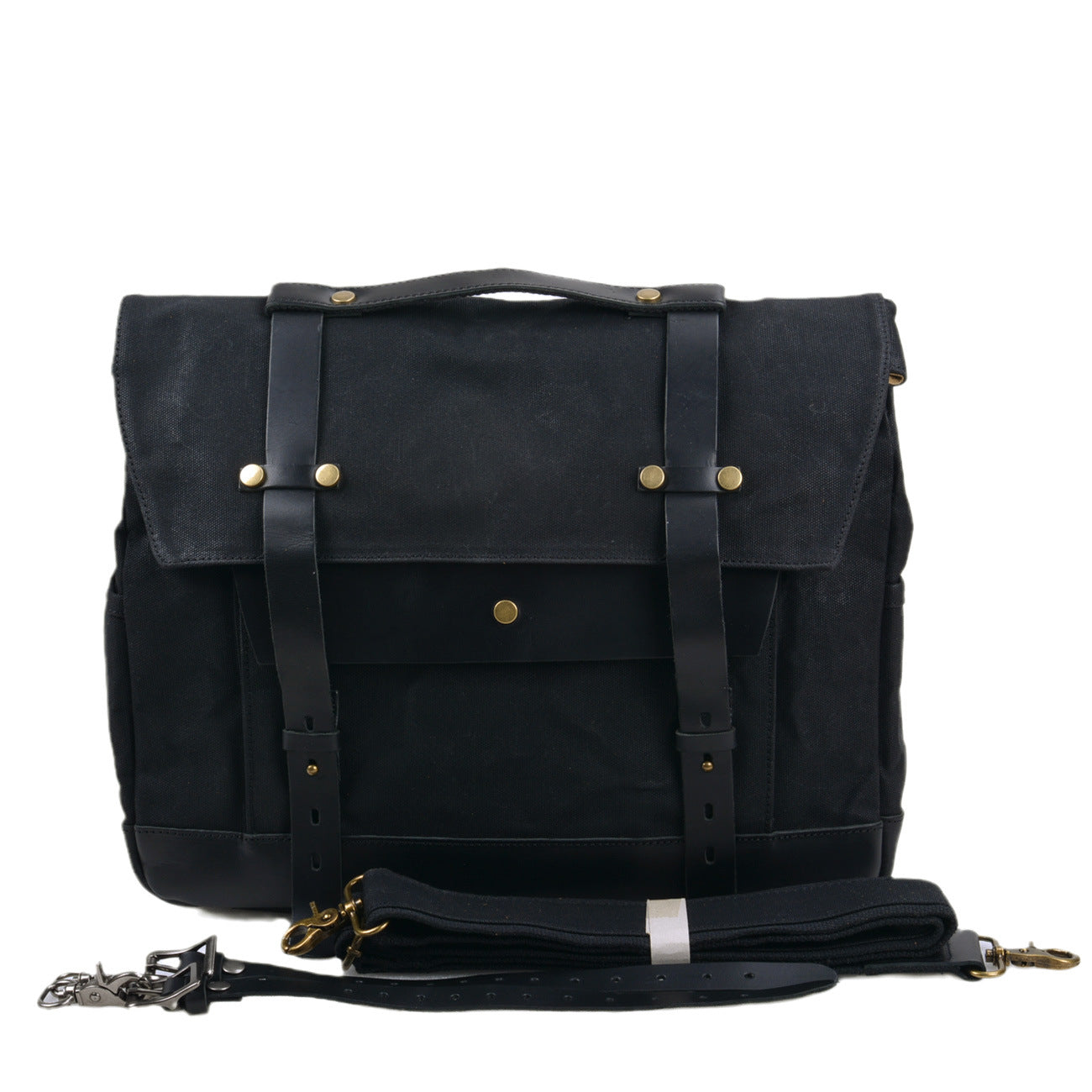Vintage Motorcycle & Bicycle Bag – Water-Resistant Double Pannier with Leather Accents