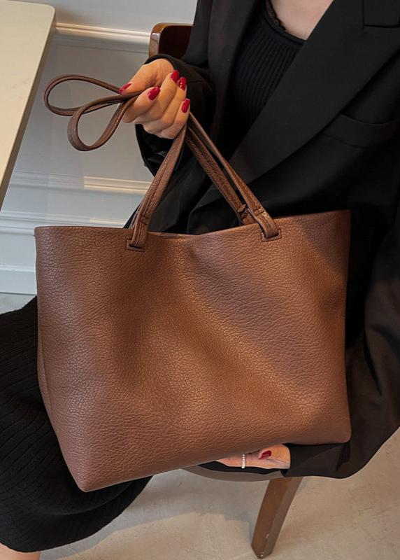 Soft Leather Tote Bag | Spacious Vegan Leather Work & Daily Tote for Women