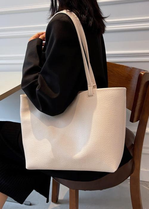 Soft Leather Tote Bag | Spacious Vegan Leather Work & Daily Tote for Women