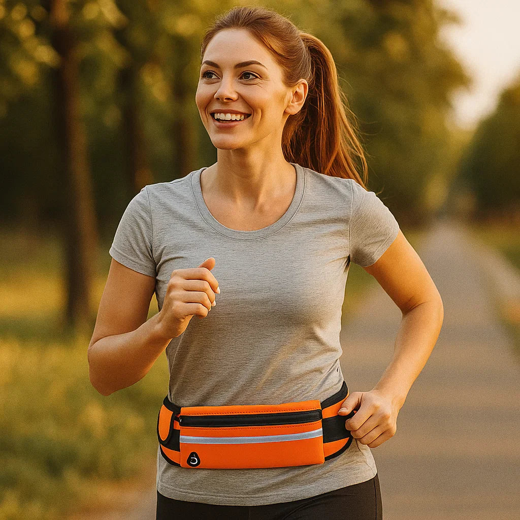Water-Resistant Reflective Running Waist Pack – Lightweight & Adjustable for Jogging, Hiking, and Cycling