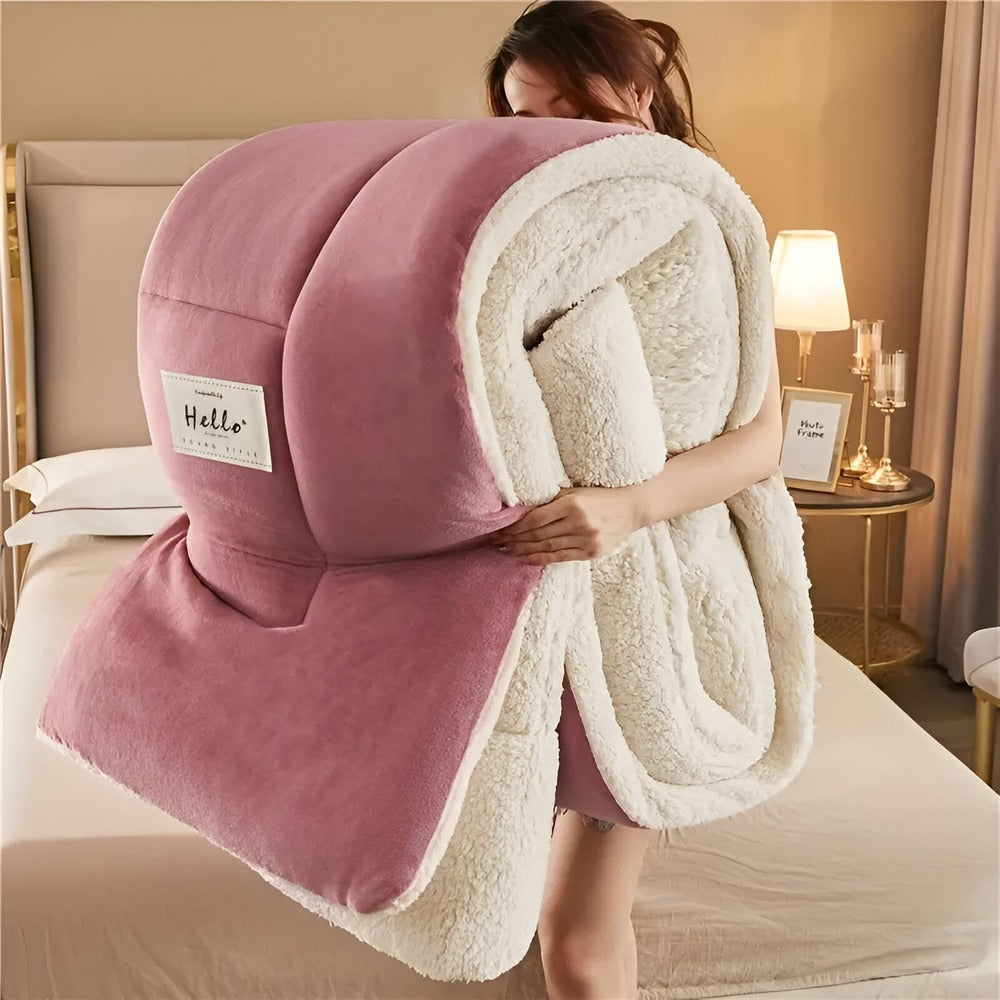 Fleece Comforter Sherpa Fleece Blanket – Ultra-Soft Velvet Throw for Cozy Fall & Winter Nights