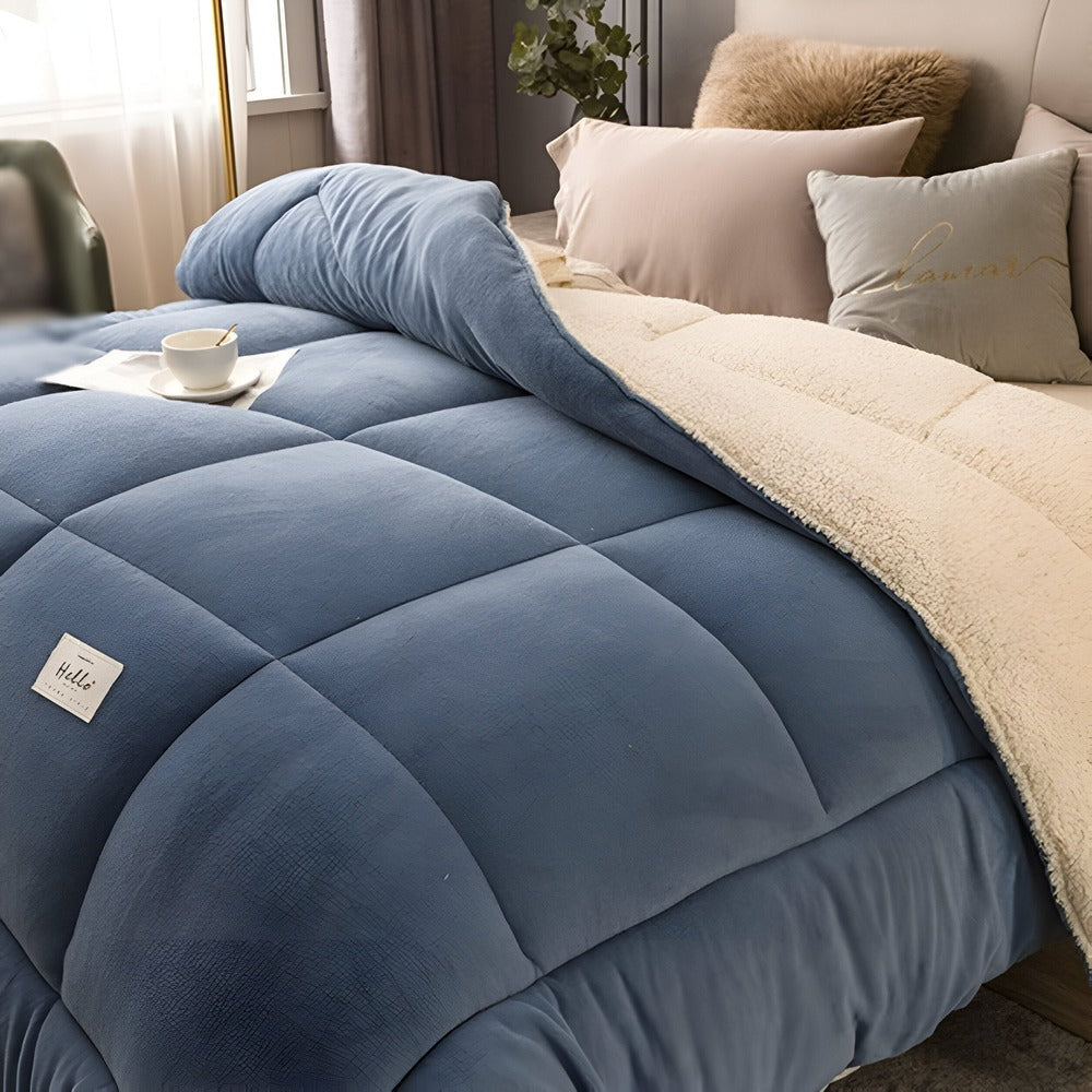 Fleece Comforter Sherpa Fleece Blanket – Ultra-Soft Velvet Throw for Cozy Fall & Winter Nights