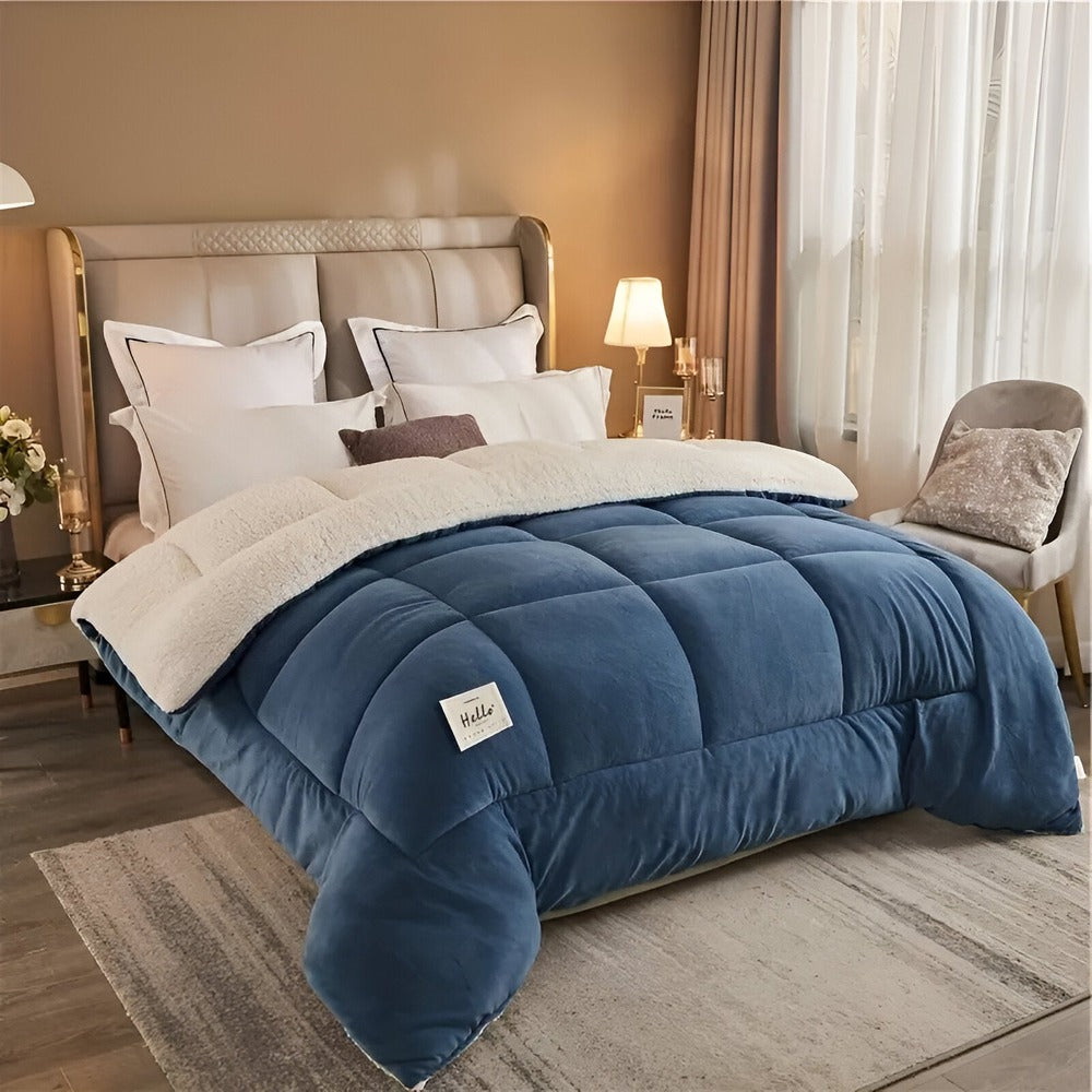 Fleece Comforter Sherpa Fleece Blanket – Ultra-Soft Velvet Throw for Cozy Fall & Winter Nights