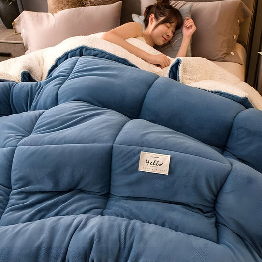Fleece Comforter Sherpa Fleece Blanket – Ultra-Soft Velvet Throw for Cozy Fall & Winter Nights