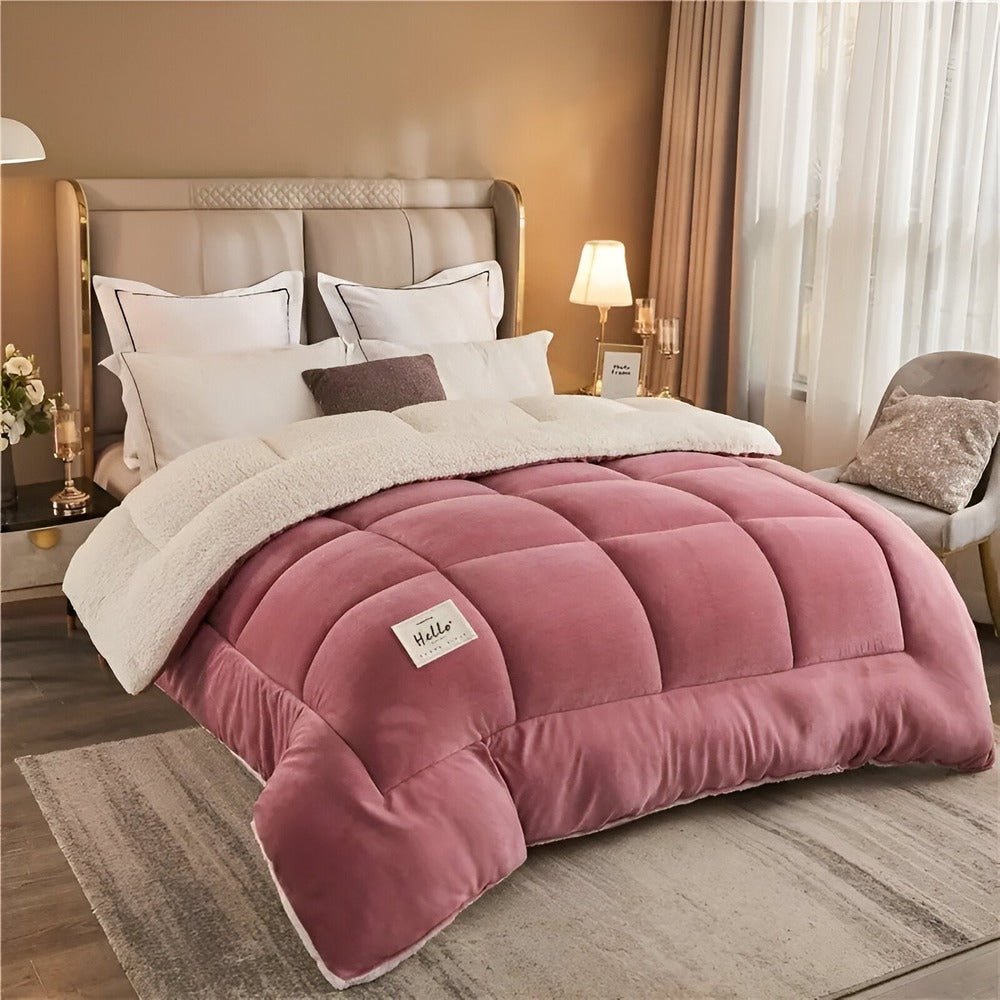 Fleece Comforter Sherpa Fleece Blanket – Ultra-Soft Velvet Throw for Cozy Fall & Winter Nights