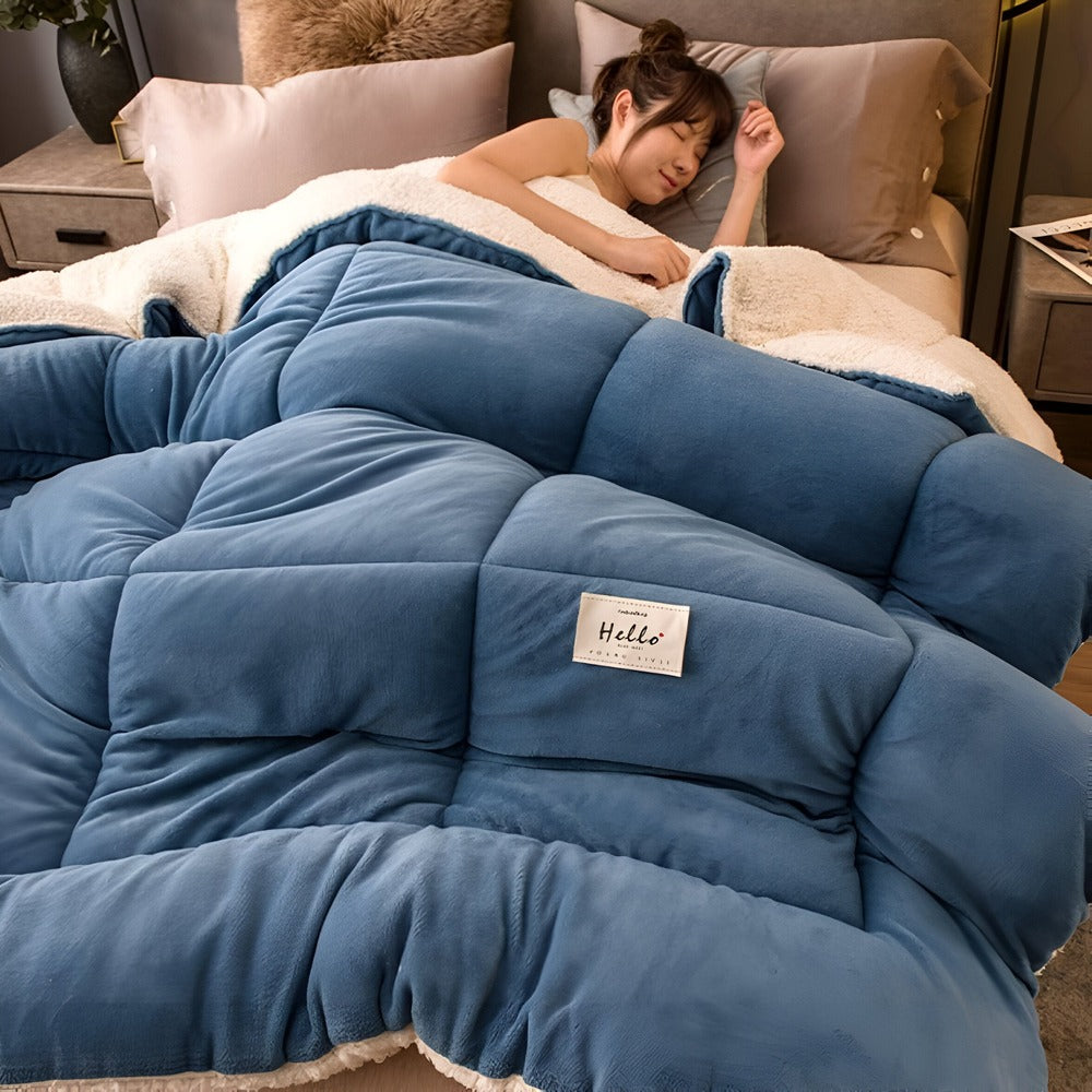 Fleece Comforter Sherpa Fleece Blanket – Ultra-Soft Velvet Throw for Cozy Fall & Winter Nights
