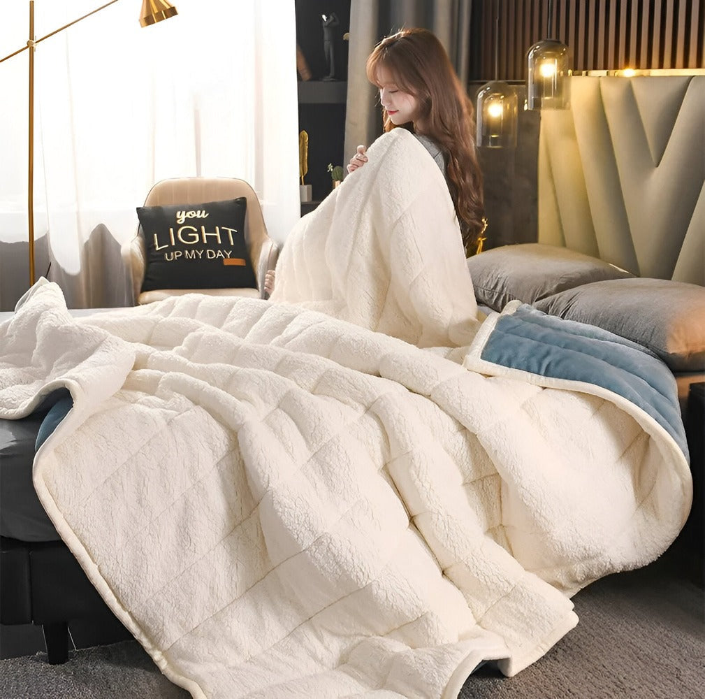 Ultra-Soft Sherpa Fleece Blanket – Cozy Throw for Winter, Sofa, and Bed – Machine Washable, Multiple Sizes
