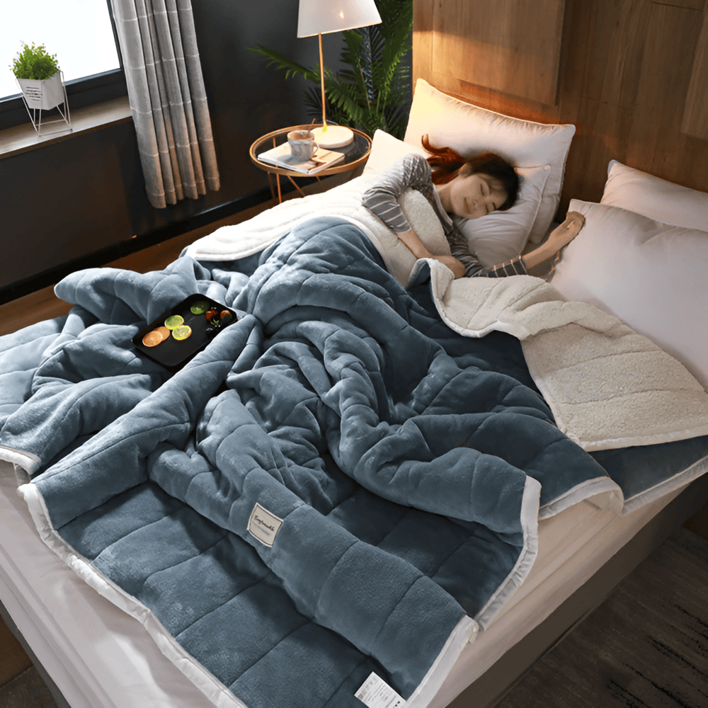 Ultra-Soft Sherpa Fleece Blanket – Cozy Throw for Winter, Sofa, and Bed – Machine Washable, Multiple Sizes
