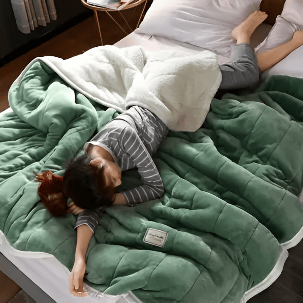 Ultra-Soft Sherpa Fleece Blanket – Cozy Throw for Winter, Sofa, and Bed – Machine Washable, Multiple Sizes