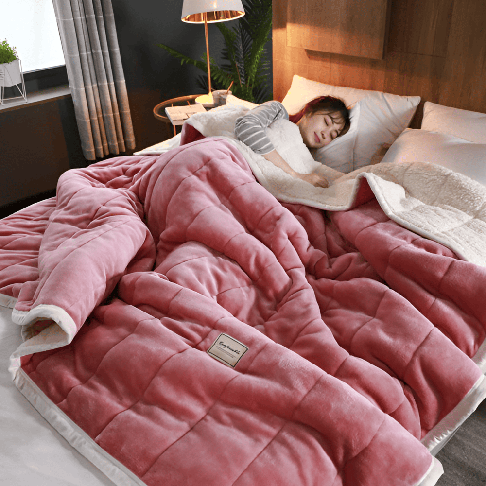 Ultra-Soft Sherpa Fleece Blanket – Cozy Throw for Winter, Sofa, and Bed – Machine Washable, Multiple Sizes