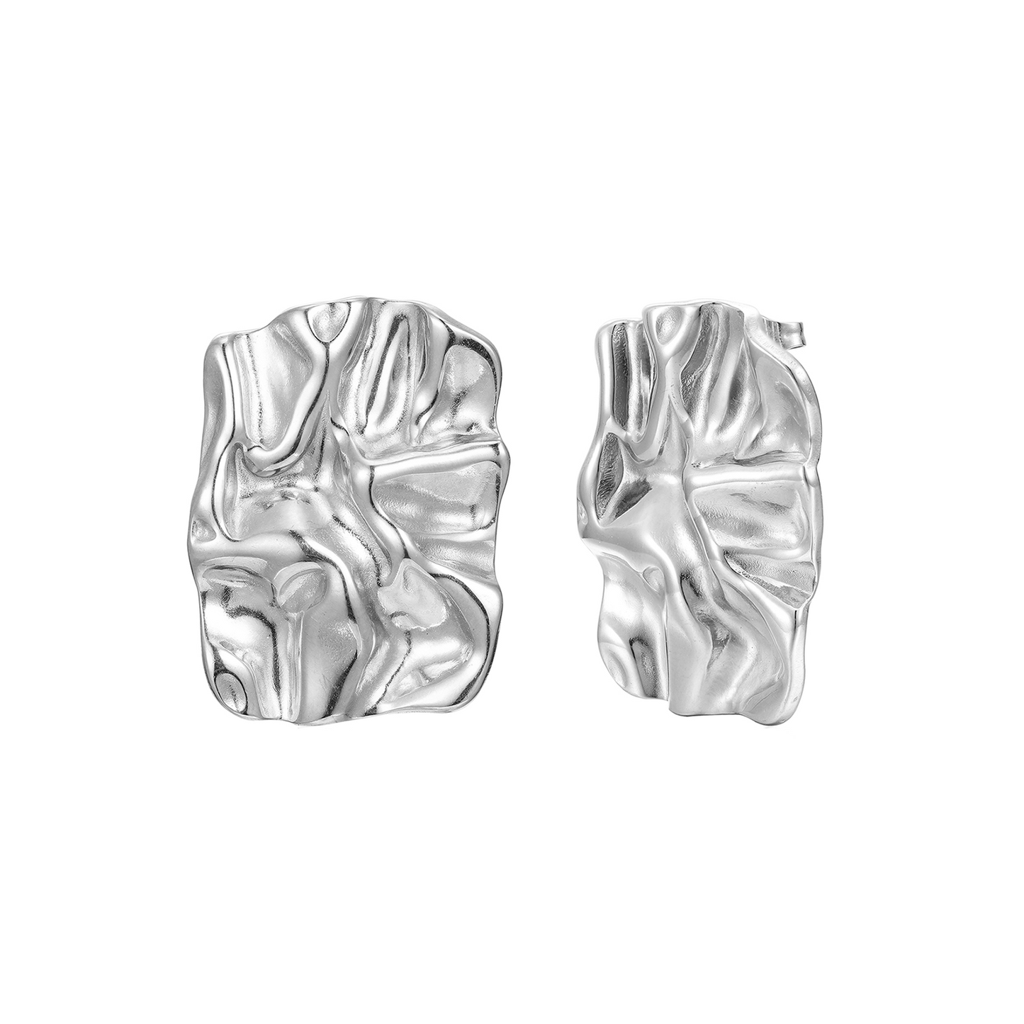 Gold Sculptural Statement Earrings – Melted Metal Design | Modern Artistic Jewelry