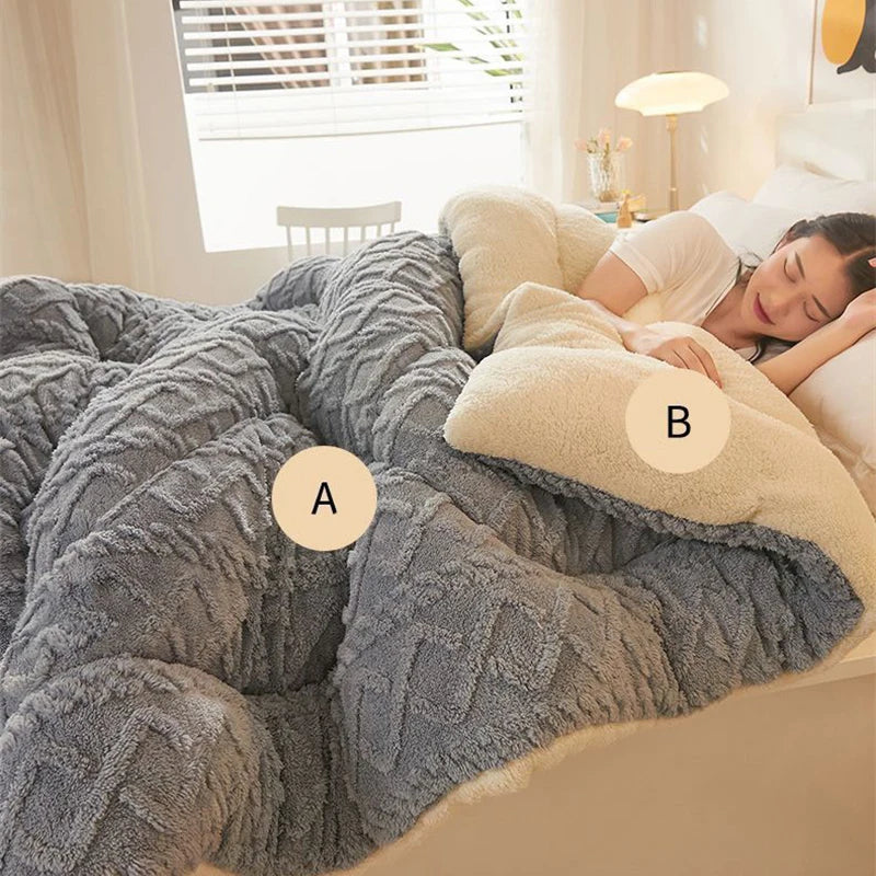 Ultra Soft Sherpa Fleece Winter Blanket – Thick Warm Throw for Bed & Couch