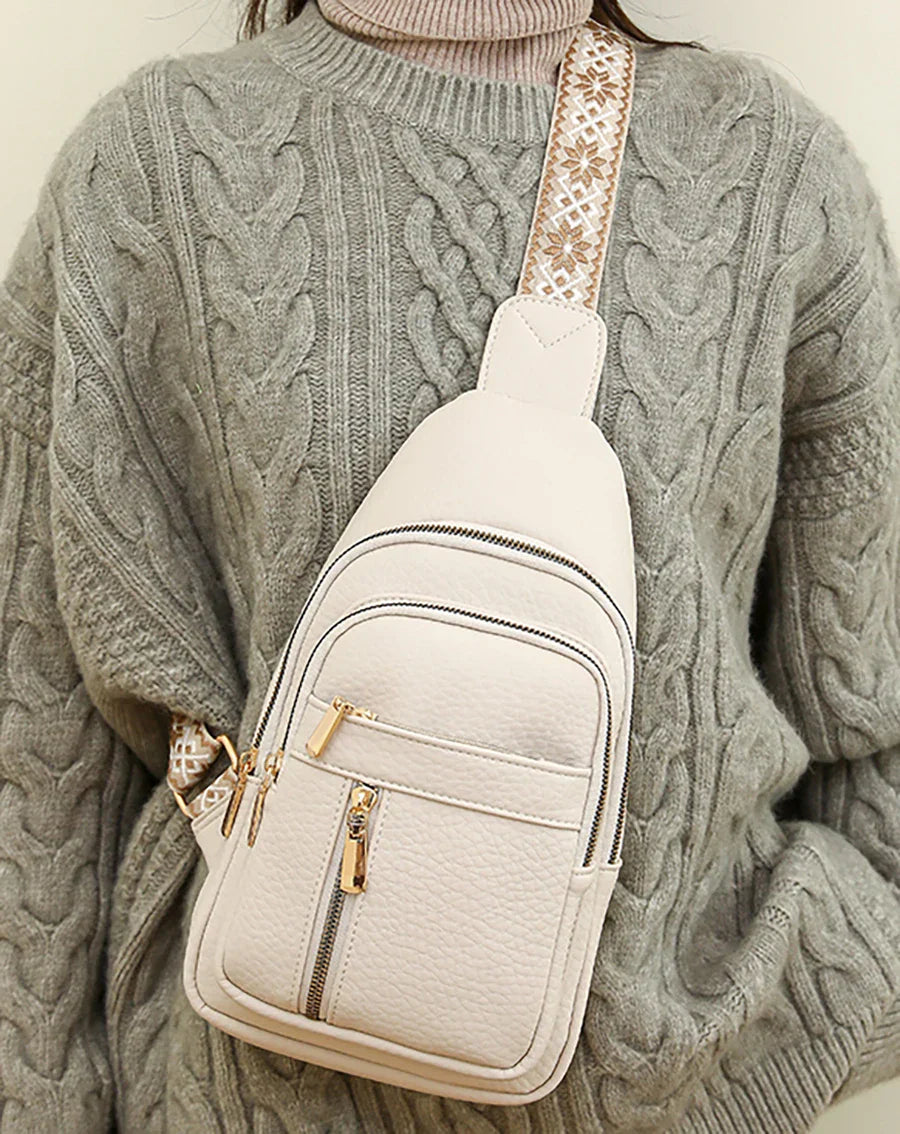 Trendy Crossbody Sling Bag – Adjustable Strap, Multiple Pockets, Stylish & Practical