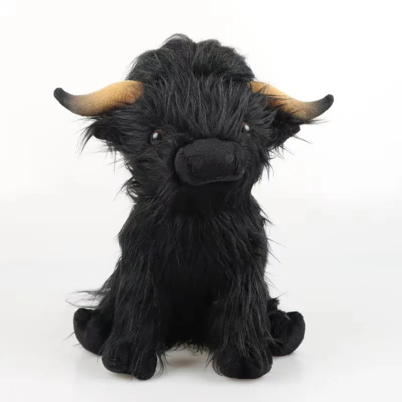 Highland Cow Plush Toy – Realistic 29 cm Soft & Fluffy Stuffed Animal – Ideal Gift for Kids & Adults