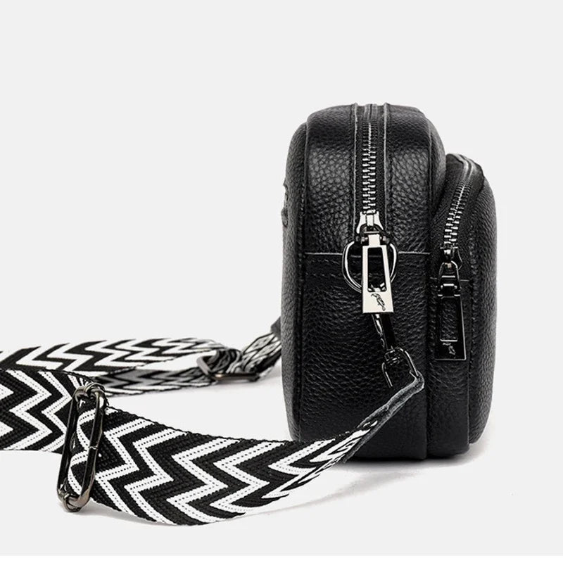 Trendy Women's Crossbody Bag with Wide Strap & Mini Pouch – Stylish & Practical for Daily Use