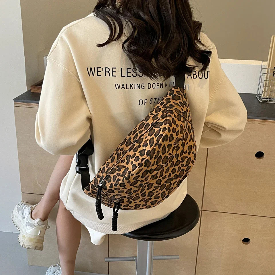 Trendy Leopard Print Crossbody Bag – Stylish & Comfortable Everyday Purse