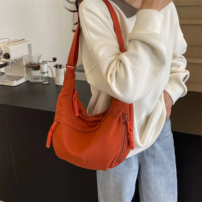Beige Hobo Crossbody Bag – Spacious, Stylish & Comfortable Everyday Tote