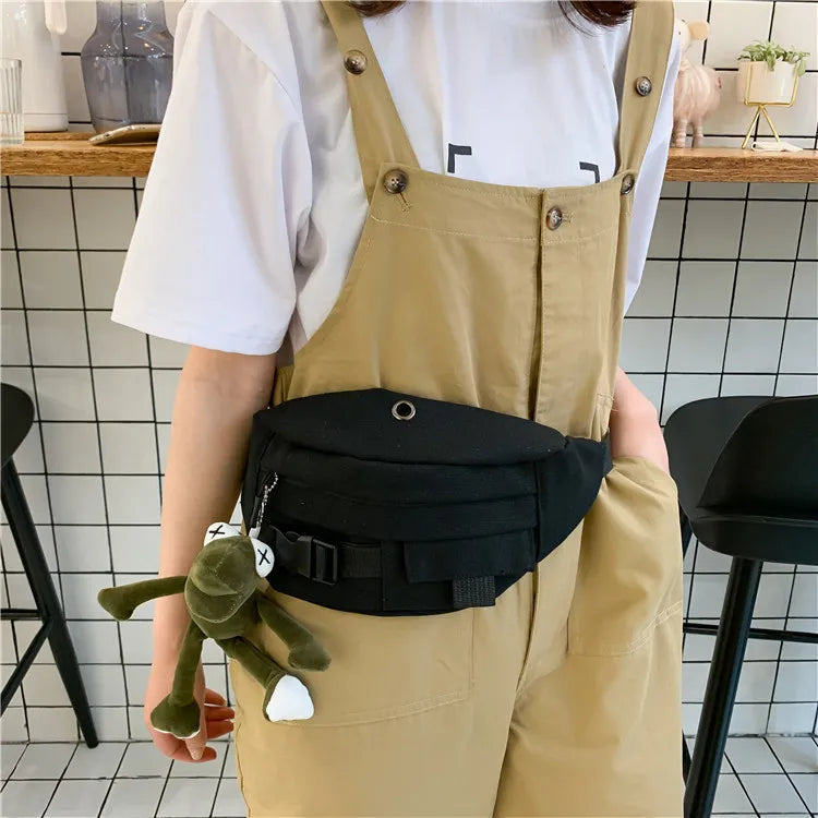 Trendy Crossbody & Waist Bag with Keychain ‒ Spacious Adjustable Strap Hip & Shoulder Bag