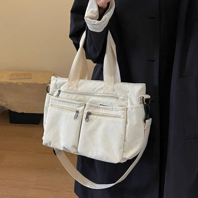 Vintage Canvas Shoulder Bag for Men & Women – Spacious, Durable & Practical Crossbody Messenger Bag