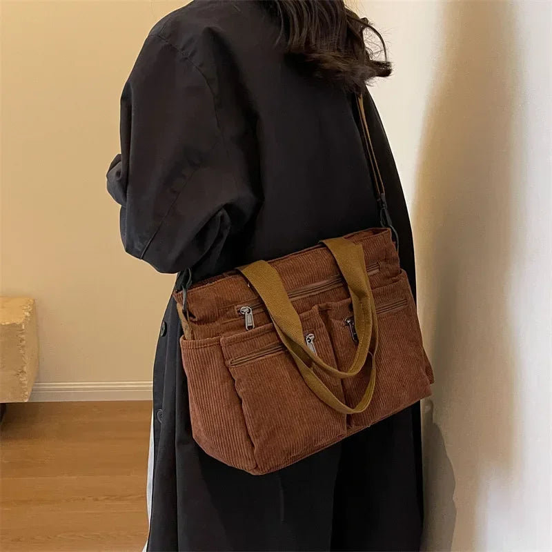 Vintage Canvas Shoulder Bag for Men & Women – Spacious, Durable & Practical Crossbody Messenger Bag