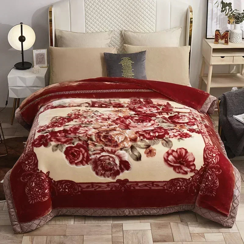 Luxury Winter Blanket – Extra Thick Fleece Throw with Classic Timeless Design
