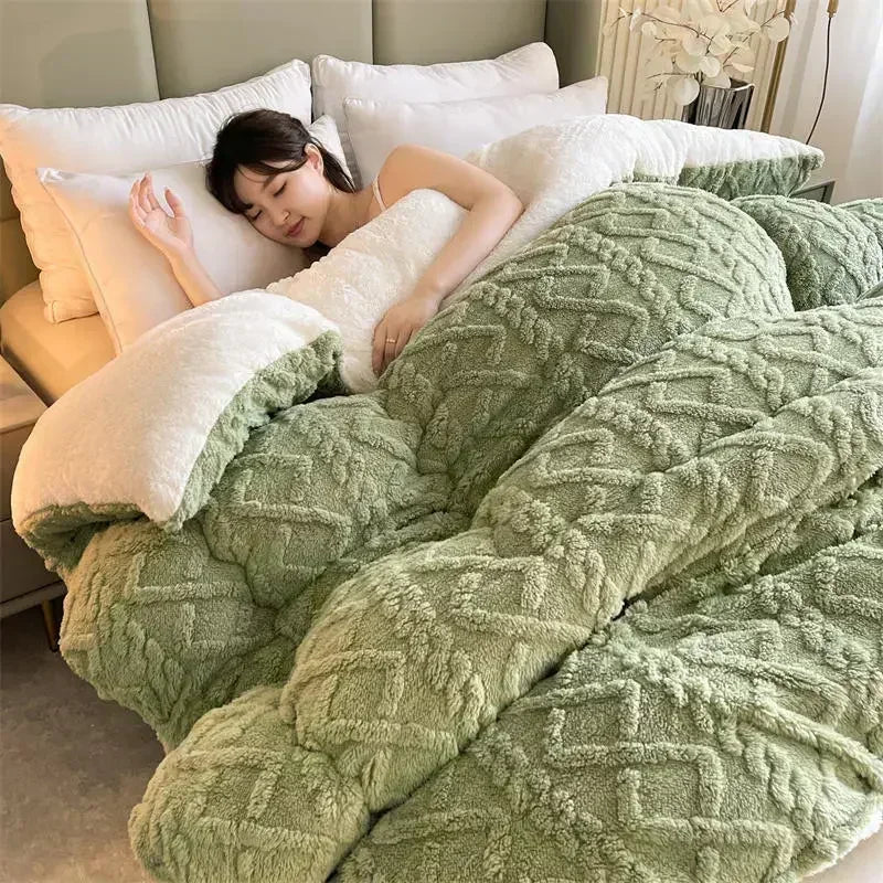 Ultra Soft Sherpa Fleece Winter Blanket – Thick Warm Throw for Bed & Couch