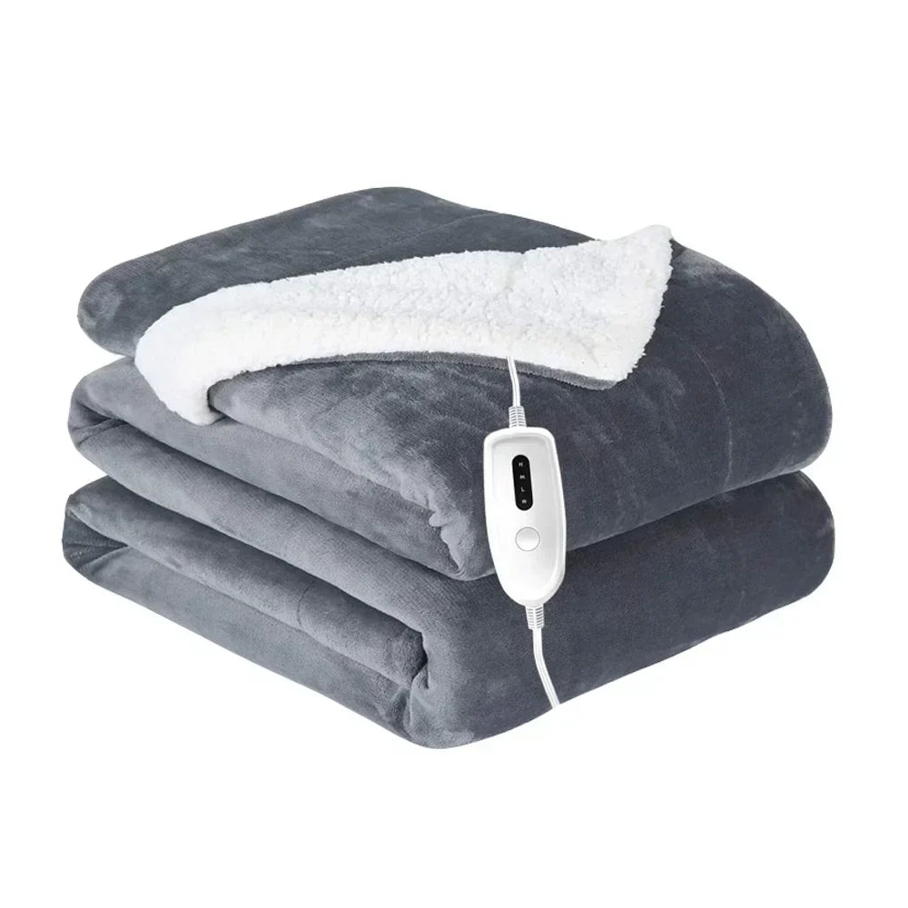 Extra-Large Electric Blanket for Two – Soft Fleece Heated Throw with Adjustable Heat Settings, Energy-Efficient, CE Certified, 70.8” x 82.7”